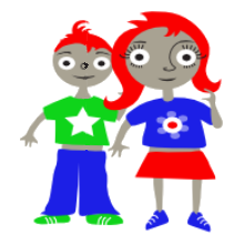Boy and girl illustration Boy and girl illustration
